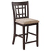 Lavon Lattice Back Counter Stools Tan and Espresso (Set of 2) - Premium Barstool from Coaster Z2 Standard - Just $100! Shop now at Furniture Wholesale Plus  We are the best furniture store in Nashville, Hendersonville, Goodlettsville, Madison, Antioch, Mount Juliet, Lebanon, Gallatin, Springfield, Murfreesboro, Franklin, Brentwood