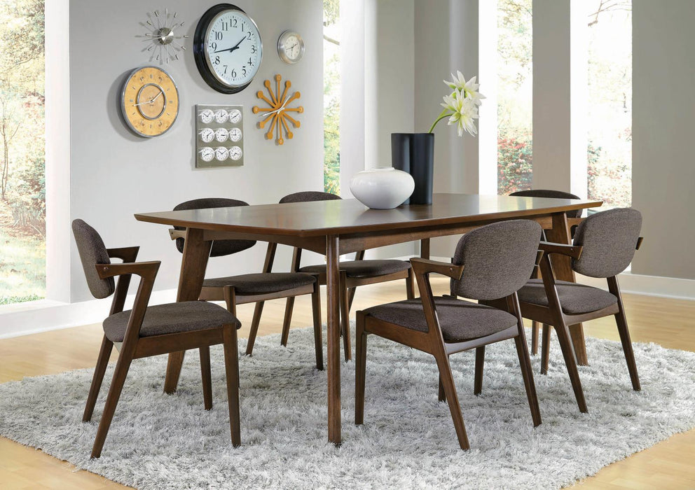 Malone 7-piece Rectangular Dining Set Dark Walnut and Grey - Premium Dining Room Set from Coaster Z2 Standard - Just $1222! Shop now at Furniture Wholesale Plus  We are the best furniture store in Nashville, Hendersonville, Goodlettsville, Madison, Antioch, Mount Juliet, Lebanon, Gallatin, Springfield, Murfreesboro, Franklin, Brentwood