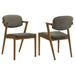 Malone Dining Side Chairs Grey and Dark Walnut (Set of 2) - Premium Dining Chair from Coaster Z2 Standard - Just $112! Shop now at Furniture Wholesale Plus  We are the best furniture store in Nashville, Hendersonville, Goodlettsville, Madison, Antioch, Mount Juliet, Lebanon, Gallatin, Springfield, Murfreesboro, Franklin, Brentwood