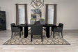 Catherine Double Pedestal Dining Table Set Charcoal Grey and Black - Premium Dining Room Set from Coaster Z2 Standard - Just $1570! Shop now at Furniture Wholesale Plus  We are the best furniture store in Nashville, Hendersonville, Goodlettsville, Madison, Antioch, Mount Juliet, Lebanon, Gallatin, Springfield, Murfreesboro, Franklin, Brentwood