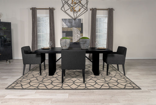 Catherine Double Pedestal Dining Table Set Charcoal Grey and Black - Premium Dining Room Set from Coaster Z2 Standard - Just $1570! Shop now at Furniture Wholesale Plus  We are the best furniture store in Nashville, Hendersonville, Goodlettsville, Madison, Antioch, Mount Juliet, Lebanon, Gallatin, Springfield, Murfreesboro, Franklin, Brentwood