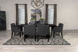 Catherine Double Pedestal Dining Table Set Charcoal Grey and Black - Premium Dining Room Set from Coaster Z2 Standard - Just $1570! Shop now at Furniture Wholesale Plus  We are the best furniture store in Nashville, Hendersonville, Goodlettsville, Madison, Antioch, Mount Juliet, Lebanon, Gallatin, Springfield, Murfreesboro, Franklin, Brentwood