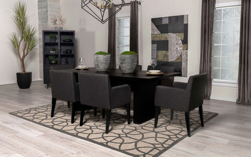 Catherine Rectangular Double Pedestal Dining Table Black - Premium Dining Table from Coaster Z2 Standard - Just $770! Shop now at Furniture Wholesale Plus  We are the best furniture store in Nashville, Hendersonville, Goodlettsville, Madison, Antioch, Mount Juliet, Lebanon, Gallatin, Springfield, Murfreesboro, Franklin, Brentwood