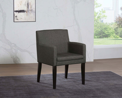 Catherine Upholstered Dining Arm Chair Charcoal Grey and Black (Set of 2) - Premium Dining Chair from Coaster Z2 Standard - Just $200! Shop now at Furniture Wholesale Plus  We are the best furniture store in Nashville, Hendersonville, Goodlettsville, Madison, Antioch, Mount Juliet, Lebanon, Gallatin, Springfield, Murfreesboro, Franklin, Brentwood