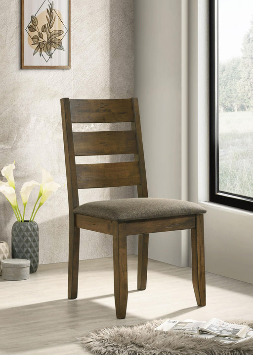 Alston Ladder Back Dining Side Chairs Knotty Nutmeg and Grey (Set of 2) - Premium Dining Chair from Coaster Z2 Standard - Just $116! Shop now at Furniture Wholesale Plus  We are the best furniture store in Nashville, Hendersonville, Goodlettsville, Madison, Antioch, Mount Juliet, Lebanon, Gallatin, Springfield, Murfreesboro, Franklin, Brentwood