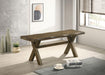 Alston X-shaped Dining Bench Knotty Nutmeg - Premium Bench from Coaster Z2 Standard - Just $152! Shop now at Furniture Wholesale Plus  We are the best furniture store in Nashville, Hendersonville, Goodlettsville, Madison, Antioch, Mount Juliet, Lebanon, Gallatin, Springfield, Murfreesboro, Franklin, Brentwood