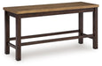 Rylandeen - Double Counter Height Bench - Light Brown / Dark Brown – Counter Benches by Signature Design by Ashley® at Furniture Wholesale Plus , Nashville furniture store