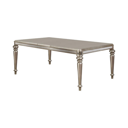 Bling Game Rectangular Dining Table with Leaf Metallic Platinum - Premium Dining Table from Coaster Z2 Standard - Just $662! Shop now at Furniture Wholesale Plus  We are the best furniture store in Nashville, Hendersonville, Goodlettsville, Madison, Antioch, Mount Juliet, Lebanon, Gallatin, Springfield, Murfreesboro, Franklin, Brentwood