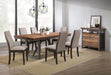 Spring Creek 5-piece Dining Room Set Natural Walnut and Taupe - Premium Dining Room Set from Coaster Z2 Standard - Just $1198! Shop now at Furniture Wholesale Plus  We are the best furniture store in Nashville, Hendersonville, Goodlettsville, Madison, Antioch, Mount Juliet, Lebanon, Gallatin, Springfield, Murfreesboro, Franklin, Brentwood