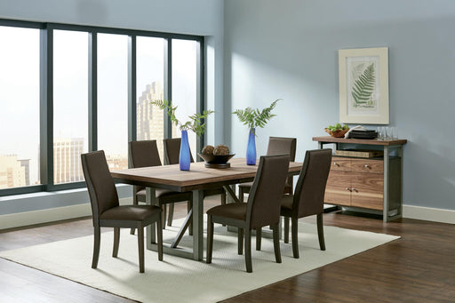 Spring Creek 7-piece Dining Room Set Natural Walnut and Taupe - Premium Dining Room Set from Coaster Z2 Standard - Just $1458! Shop now at Furniture Wholesale Plus  We are the best furniture store in Nashville, Hendersonville, Goodlettsville, Madison, Antioch, Mount Juliet, Lebanon, Gallatin, Springfield, Murfreesboro, Franklin, Brentwood