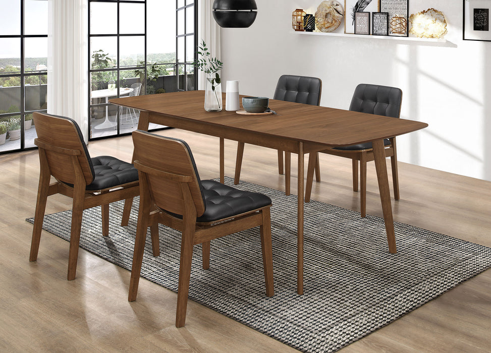 Redbridge Rectangular 5-piece Dining Set Natural Walnut - Premium Dining Room Set from Coaster Z2 Standard - Just $938! Shop now at Furniture Wholesale Plus  We are the best furniture store in Nashville, Hendersonville, Goodlettsville, Madison, Antioch, Mount Juliet, Lebanon, Gallatin, Springfield, Murfreesboro, Franklin, Brentwood