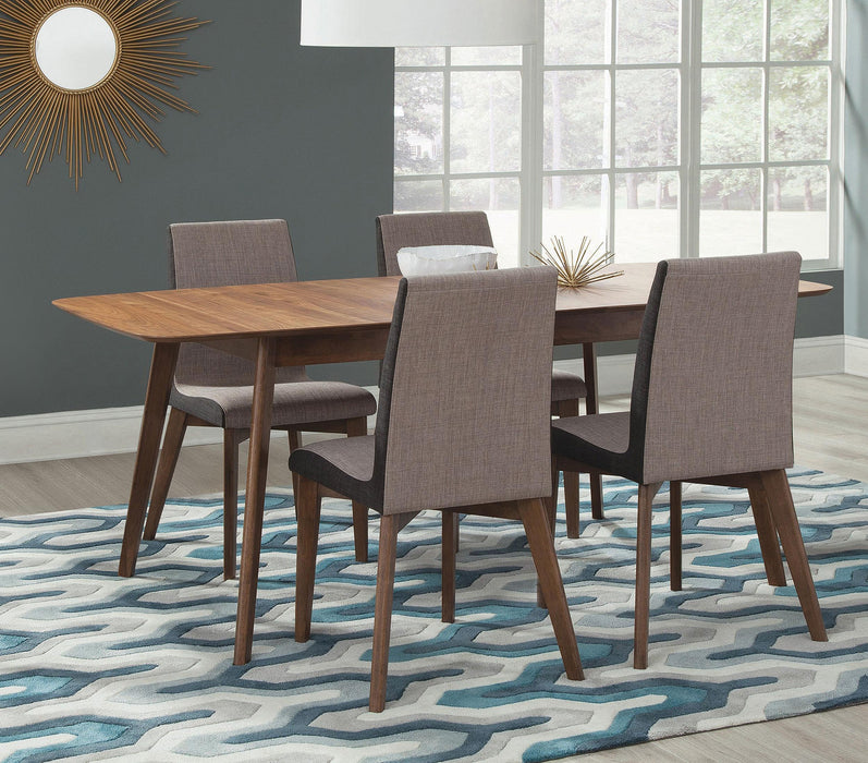 Redbridge 5-piece Dining Room Set Natural Walnut and Grey - Premium Dining Room Set from Coaster Z2 Standard - Just $906! Shop now at Furniture Wholesale Plus  We are the best furniture store in Nashville, Hendersonville, Goodlettsville, Madison, Antioch, Mount Juliet, Lebanon, Gallatin, Springfield, Murfreesboro, Franklin, Brentwood