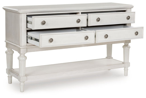 Montelaine - Antique White - Dining Room Server - Premium Servers from Benchcraft® - Just $728! Shop now at Furniture Wholesale Plus  We are the best furniture store in Nashville, Hendersonville, Goodlettsville, Madison, Antioch, Mount Juliet, Lebanon, Gallatin, Springfield, Murfreesboro, Franklin, Brentwood
