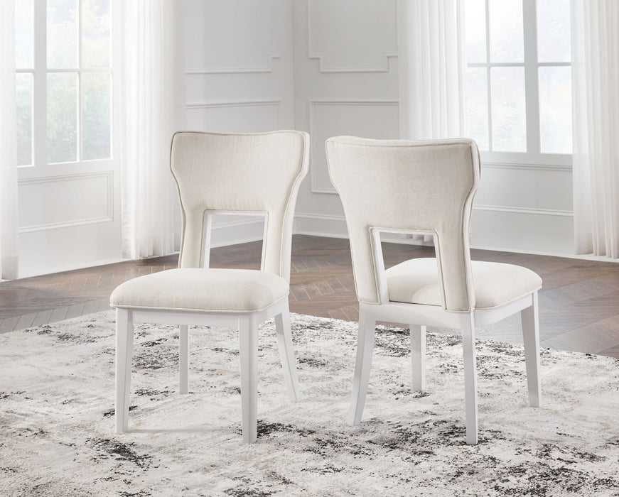 Chalanna - Dining Upholstered Side Chair (Set of 2) - White – Chair Sets by Signature Design by Ashley® at Furniture Wholesale Plus , Nashville furniture store