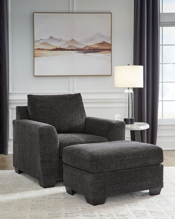Loreo - Living Room Set – Stationary Chair & Ottoman by Benchcraft® at Furniture Wholesale Plus , Nashville furniture store