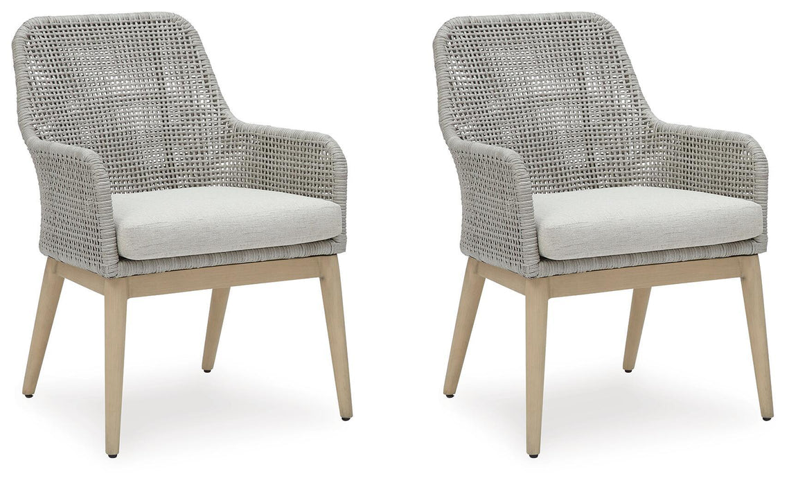 Seton Creek - Arm Chair With Cushion (Set of 2) - Gray – Chair Sets by Signature Design by Ashley® at Furniture Wholesale Plus , Nashville furniture store