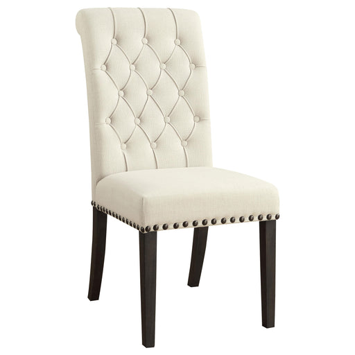 Alana Upholstered Side Chairs Beige and Smokey Black (Set of 2) - Premium Dining Chair from Coaster Z2 Standard - Just $134! Shop now at Furniture Wholesale Plus  We are the best furniture store in Nashville, Hendersonville, Goodlettsville, Madison, Antioch, Mount Juliet, Lebanon, Gallatin, Springfield, Murfreesboro, Franklin, Brentwood