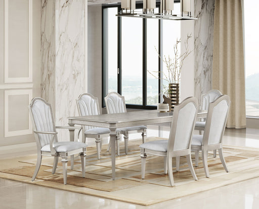 Evangeline Dining Table Set with Extension Leaf Ivory and Silver Oak - Premium Dining Room Set from Coaster Z2 Standard - Just $1770! Shop now at Furniture Wholesale Plus  We are the best furniture store in Nashville, Hendersonville, Goodlettsville, Madison, Antioch, Mount Juliet, Lebanon, Gallatin, Springfield, Murfreesboro, Franklin, Brentwood