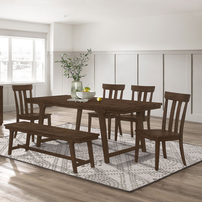 Reynolds Rectangular Dining Table Set Brown Oak - Premium Dining Room Set from Coaster Z2 Standard - Just $998! Shop now at Furniture Wholesale Plus  We are the best furniture store in Nashville, Hendersonville, Goodlettsville, Madison, Antioch, Mount Juliet, Lebanon, Gallatin, Springfield, Murfreesboro, Franklin, Brentwood