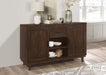 Reynolds 2-door Dining Sideboard Server Brown Oak - Premium Server from Coaster Z2 Standard - Just $770! Shop now at Furniture Wholesale Plus  We are the best furniture store in Nashville, Hendersonville, Goodlettsville, Madison, Antioch, Mount Juliet, Lebanon, Gallatin, Springfield, Murfreesboro, Franklin, Brentwood