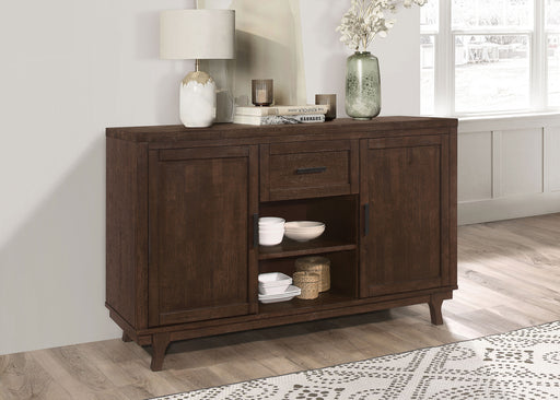 Reynolds 2-door Dining Sideboard Server Brown Oak - Premium Server from Coaster Z2 Standard - Just $770! Shop now at Furniture Wholesale Plus  We are the best furniture store in Nashville, Hendersonville, Goodlettsville, Madison, Antioch, Mount Juliet, Lebanon, Gallatin, Springfield, Murfreesboro, Franklin, Brentwood