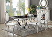 Antoine Rectangular Dining Set Chrome and Grey - Premium Dining Room Set from Coaster Z2 Standard - Just $2130! Shop now at Furniture Wholesale Plus  We are the best furniture store in Nashville, Hendersonville, Goodlettsville, Madison, Antioch, Mount Juliet, Lebanon, Gallatin, Springfield, Murfreesboro, Franklin, Brentwood