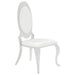 Anchorage Oval Back Side Chairs Cream and Chrome (Set of 2) - Premium Dining Chair from Coaster Z2 Standard - Just $236! Shop now at Furniture Wholesale Plus  We are the best furniture store in Nashville, Hendersonville, Goodlettsville, Madison, Antioch, Mount Juliet, Lebanon, Gallatin, Springfield, Murfreesboro, Franklin, Brentwood