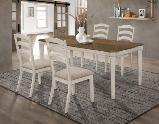 Ronnie Starburst Dining Table Set Khaki and Rustic Cream - Premium Dining Room Set from Coaster Z2 Standard - Just $870! Shop now at Furniture Wholesale Plus  We are the best furniture store in Nashville, Hendersonville, Goodlettsville, Madison, Antioch, Mount Juliet, Lebanon, Gallatin, Springfield, Murfreesboro, Franklin, Brentwood