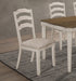 Ronnie Ladder Back Padded Seat Dining Side Chair Khaki and Rustic Cream (Set of 2) - Premium Dining Chair from Coaster Z2 Standard - Just $102! Shop now at Furniture Wholesale Plus  We are the best furniture store in Nashville, Hendersonville, Goodlettsville, Madison, Antioch, Mount Juliet, Lebanon, Gallatin, Springfield, Murfreesboro, Franklin, Brentwood