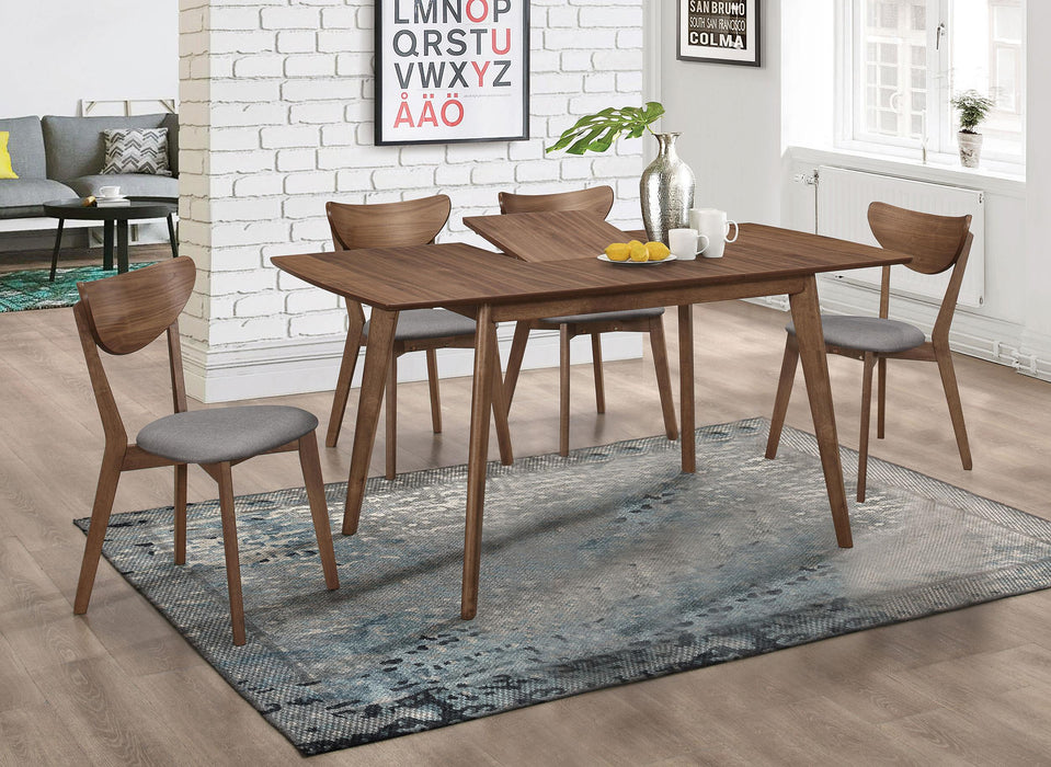 Alfredo 5-Piece Dining Room Set Natural Walnut and Grey - Premium Dining Room Set from Coaster Z2 Standard - Just $654! Shop now at Furniture Wholesale Plus  We are the best furniture store in Nashville, Hendersonville, Goodlettsville, Madison, Antioch, Mount Juliet, Lebanon, Gallatin, Springfield, Murfreesboro, Franklin, Brentwood