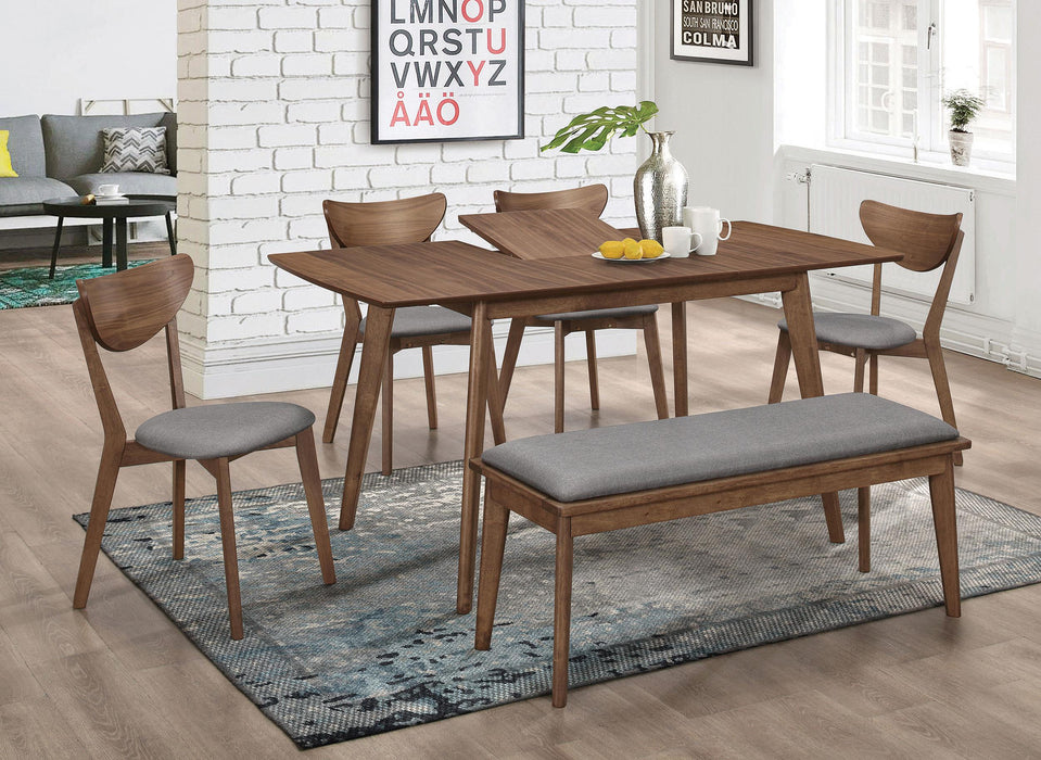 Alfredo 6-Piece Dining Room Set Natural Walnut and Grey - Premium Dining Room Set from Coaster Z2 Standard - Just $798! Shop now at Furniture Wholesale Plus  We are the best furniture store in Nashville, Hendersonville, Goodlettsville, Madison, Antioch, Mount Juliet, Lebanon, Gallatin, Springfield, Murfreesboro, Franklin, Brentwood