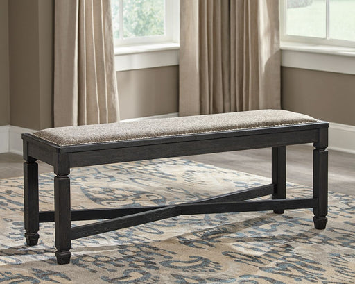 Tyler Creek - Upholstered Bench - Black / Grayish Brown – Upholstered Benches by Signature Design by Ashley® at Furniture Wholesale Plus , Nashville furniture store