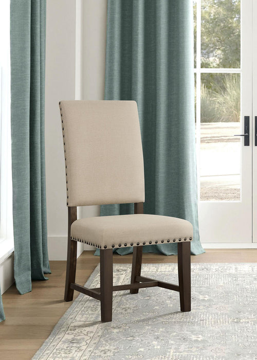 Twain Upholstered Side Chairs Beige (Set of 2) - Premium Dining Chair from Coaster Z2 Standard - Just $168! Shop now at Furniture Wholesale Plus  We are the best furniture store in Nashville, Hendersonville, Goodlettsville, Madison, Antioch, Mount Juliet, Lebanon, Gallatin, Springfield, Murfreesboro, Franklin, Brentwood