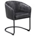 Banner Upholstered Dining Chair Anthracite and Matte Black - Premium Dining Chair from Coaster Z2 Standard - Just $242! Shop now at Furniture Wholesale Plus  We are the best furniture store in Nashville, Hendersonville, Goodlettsville, Madison, Antioch, Mount Juliet, Lebanon, Gallatin, Springfield, Murfreesboro, Franklin, Brentwood