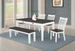 Kingman 5-piece Rectangular Dining Set Espresso and White - Premium Dining Room Set from Coaster Z2 Standard - Just $966! Shop now at Furniture Wholesale Plus  We are the best furniture store in Nashville, Hendersonville, Goodlettsville, Madison, Antioch, Mount Juliet, Lebanon, Gallatin, Springfield, Murfreesboro, Franklin, Brentwood