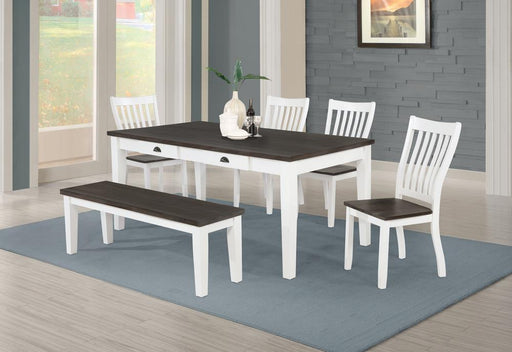 Kingman 6-piece Rectangular Dining Set Espresso and White - Premium Dining Room Set from Coaster Z2 Standard - Just $1146! Shop now at Furniture Wholesale Plus  We are the best furniture store in Nashville, Hendersonville, Goodlettsville, Madison, Antioch, Mount Juliet, Lebanon, Gallatin, Springfield, Murfreesboro, Franklin, Brentwood