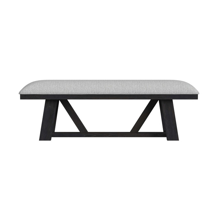 Transcend - Dining Bench - Charcoal / Light Gray – Upholstered Benches by Elements International at Furniture Wholesale Plus , Nashville furniture store