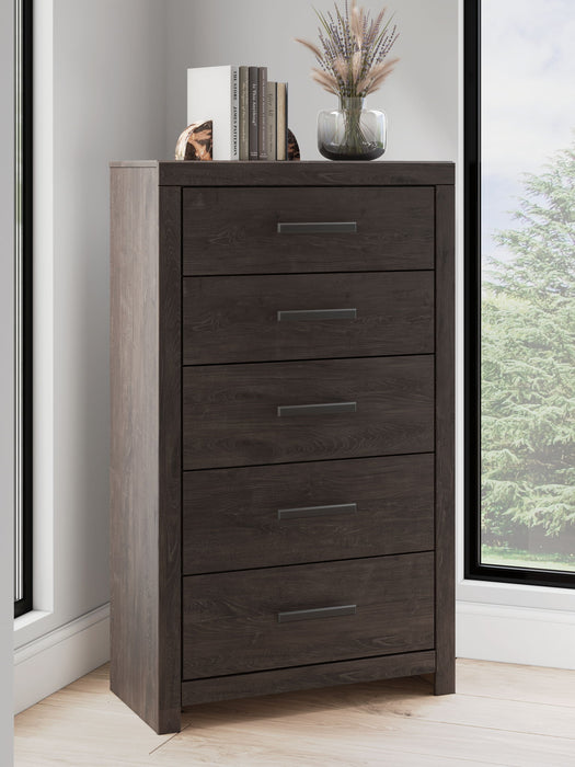 Prendonea - Five Drawer Chest - Charcoal – Accent Chests by Signature Design by Ashley® at Furniture Wholesale Plus , Nashville furniture store