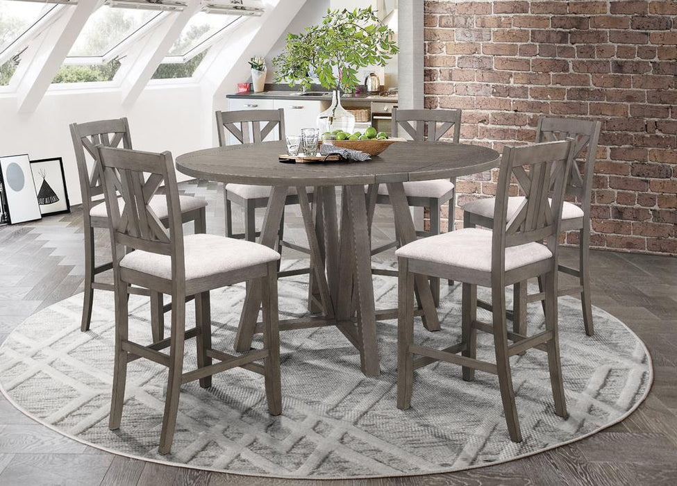 Athens 5-piece Counter Height Dining Set Barn Grey - Premium Dining Room Set from Coaster Z2 Standard - Just $1218! Shop now at Furniture Wholesale Plus  We are the best furniture store in Nashville, Hendersonville, Goodlettsville, Madison, Antioch, Mount Juliet, Lebanon, Gallatin, Springfield, Murfreesboro, Franklin, Brentwood