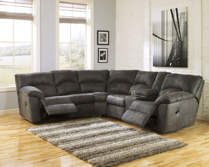 Tambo - Reclining Sectional – Reclining Sectionals by Signature Design by Ashley® at Furniture Wholesale Plus , Nashville furniture store