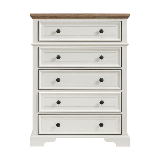 Eastwood - Youth 5-Drawer Chest - Brown And White – Accent Chests by Elements International at Furniture Wholesale Plus , Nashville furniture store