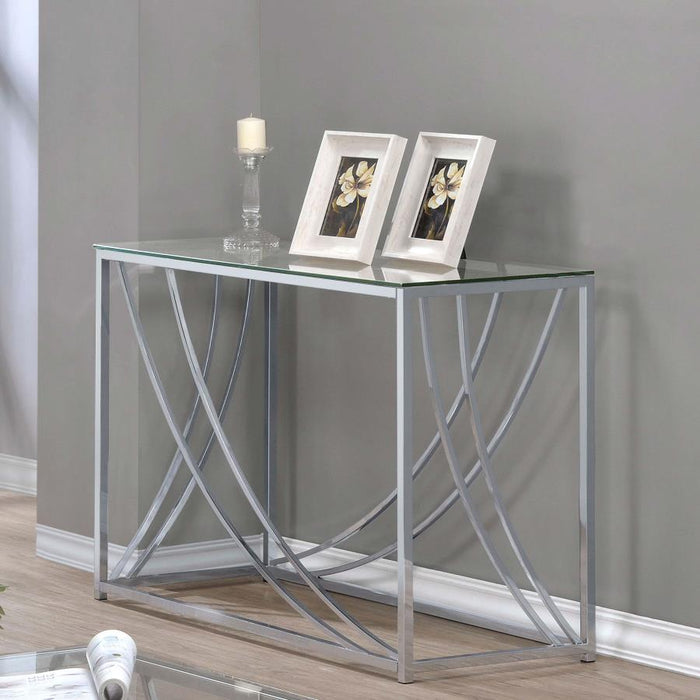 Lille - Glass Top Entryway Sofa Console Table Accents – End Tables by CoasterEssence at Furniture Wholesale Plus , Nashville furniture store