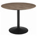 Cora Round Dining Table Walnut and Black - Premium Dining Table from Coaster Z2 Standard - Just $338! Shop now at Furniture Wholesale Plus  We are the best furniture store in Nashville, Hendersonville, Goodlettsville, Madison, Antioch, Mount Juliet, Lebanon, Gallatin, Springfield, Murfreesboro, Franklin, Brentwood