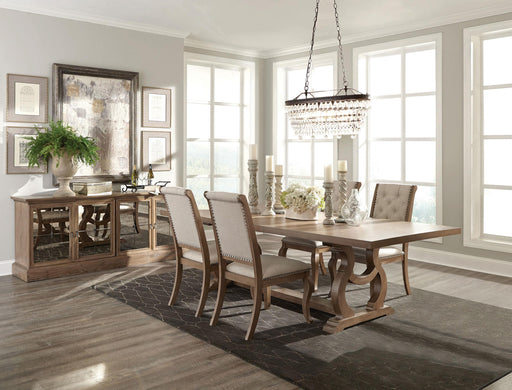 Brockway 5-Piece Rectangular Trestle Dining Set Barley Brown - Premium Dining Room Set from Coaster Z2 Standard - Just $1558! Shop now at Furniture Wholesale Plus  We are the best furniture store in Nashville, Hendersonville, Goodlettsville, Madison, Antioch, Mount Juliet, Lebanon, Gallatin, Springfield, Murfreesboro, Franklin, Brentwood