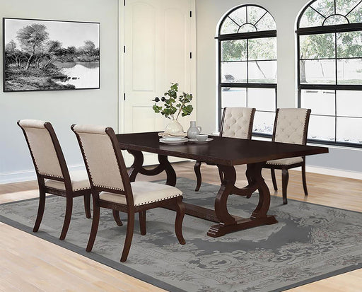 Brockway 5-Piece Rectangular Trestle Dining Set Antique Java - Premium Dining Room Set from Coaster Z2 Standard - Just $1558! Shop now at Furniture Wholesale Plus  We are the best furniture store in Nashville, Hendersonville, Goodlettsville, Madison, Antioch, Mount Juliet, Lebanon, Gallatin, Springfield, Murfreesboro, Franklin, Brentwood