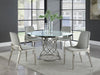 Irene 5-piece Round Glass Top Dining Set White and Chrome - Premium Dining Room Set from Coaster Z2 Standard - Just $1790! Shop now at Furniture Wholesale Plus  We are the best furniture store in Nashville, Hendersonville, Goodlettsville, Madison, Antioch, Mount Juliet, Lebanon, Gallatin, Springfield, Murfreesboro, Franklin, Brentwood