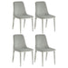 Irene Upholstered Side Chairs Light Grey and Chrome (Set of 4) - Premium Dining Chair from Coaster Z2 Standard - Just $226! Shop now at Furniture Wholesale Plus  We are the best furniture store in Nashville, Hendersonville, Goodlettsville, Madison, Antioch, Mount Juliet, Lebanon, Gallatin, Springfield, Murfreesboro, Franklin, Brentwood