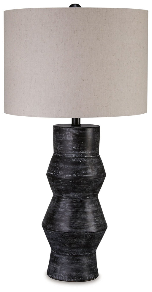 Kerbert - Terracotta Table Lamp - Distressed Black – Table Lamps by Signature Design by Ashley® at Furniture Wholesale Plus , Nashville furniture store