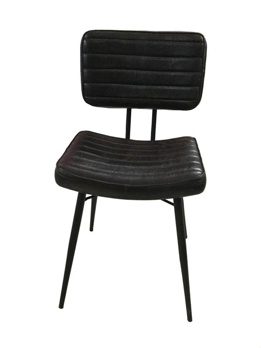 Partridge Padded Side Chairs Espresso and Black (Set of 2) - Premium Dining Chair from Coaster Z2 Standard - Just $218! Shop now at Furniture Wholesale Plus  We are the best furniture store in Nashville, Hendersonville, Goodlettsville, Madison, Antioch, Mount Juliet, Lebanon, Gallatin, Springfield, Murfreesboro, Franklin, Brentwood