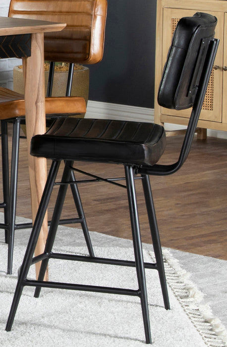 Partridge Upholstered Counter Height Stools with Footrest (Set of 2) - Premium Barstool from Coaster Z2 Standard - Just $210! Shop now at Furniture Wholesale Plus  We are the best furniture store in Nashville, Hendersonville, Goodlettsville, Madison, Antioch, Mount Juliet, Lebanon, Gallatin, Springfield, Murfreesboro, Franklin, Brentwood